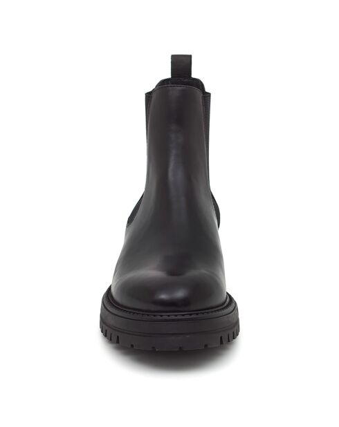 Chelsea Boots en Cuir Yuren noires