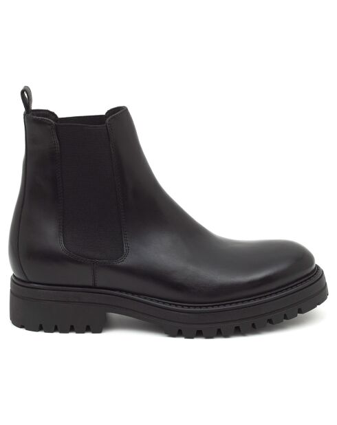 Chelsea Boots en Cuir Yuren noires