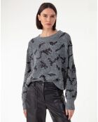 Pull en Alpaga mélangé Kay gris chine