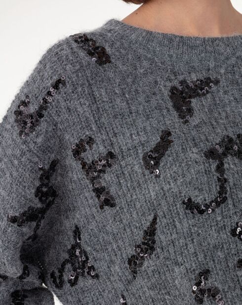 Pull en Alpaga mélangé Kay gris chine