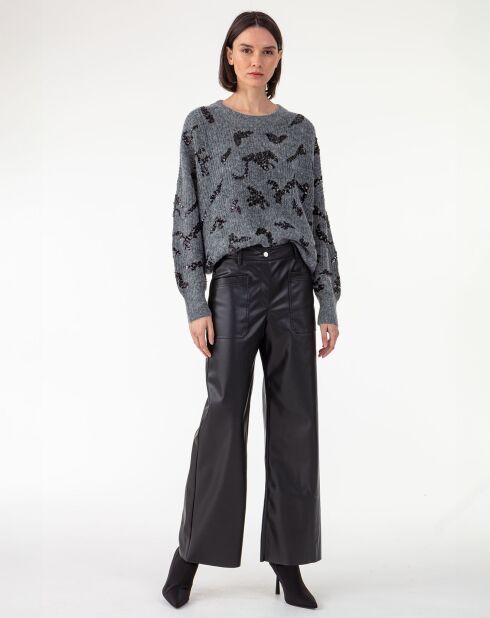 Pull en Alpaga mélangé Kay gris chine