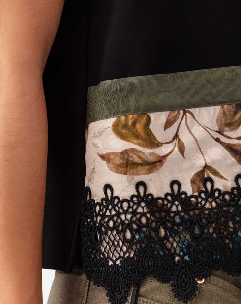 Haut Susannah noir/gardenia