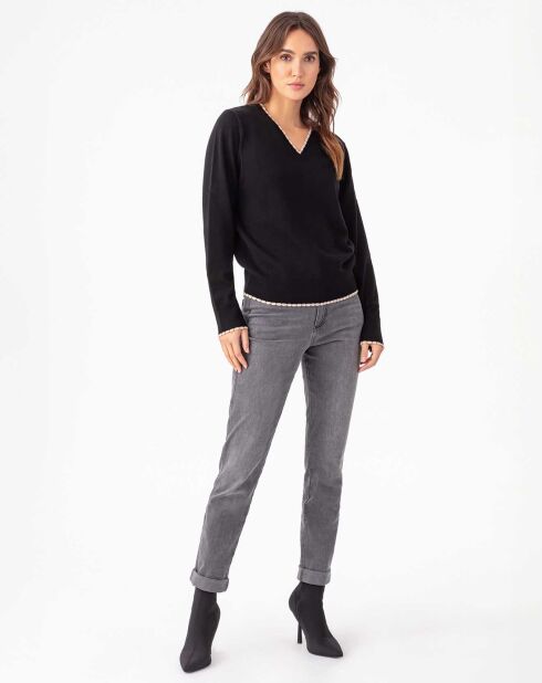 Pull en Laine mélangée Eugenie noir