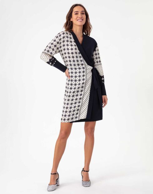 Robe Viviane nuit/pois graphiques