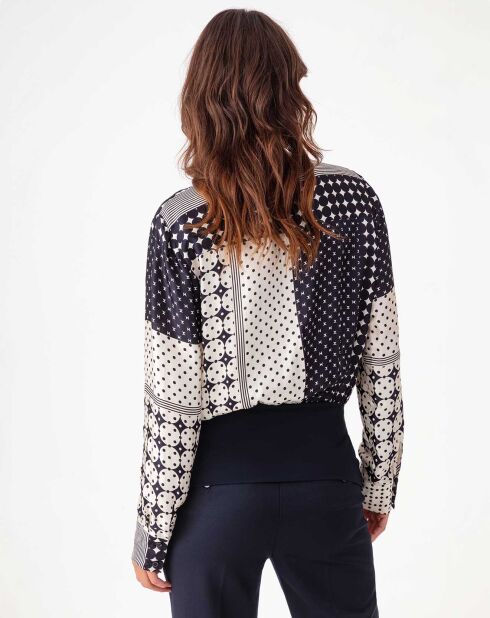 Blouse Barbara nuit/pois graphiques
