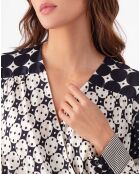 Blouse Barbara nuit/pois graphiques