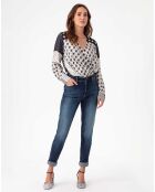 Blouse Barbara nuit/pois graphiques