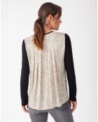 Top Nesri noir/fleurette