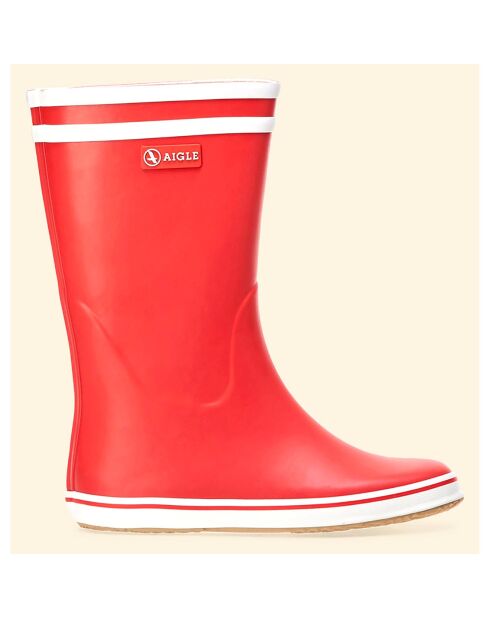 Bottes high cut Malouine Bt rouge/blanc