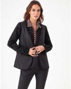 Veste Salome jacquard/rayure/noir