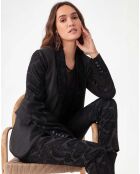 Veste Salome jacquard/rayure/noir