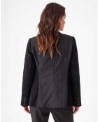Veste Salome jacquard/rayure/noir