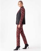 Pantalon Baker jacquard rouge