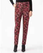 Pantalon Baker jacquard rouge