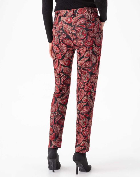 Pantalon Baker jacquard rouge