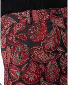 Pantalon Baker jacquard rouge