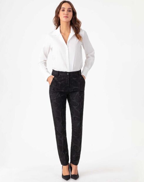 Pantalon Baker jacquard noir