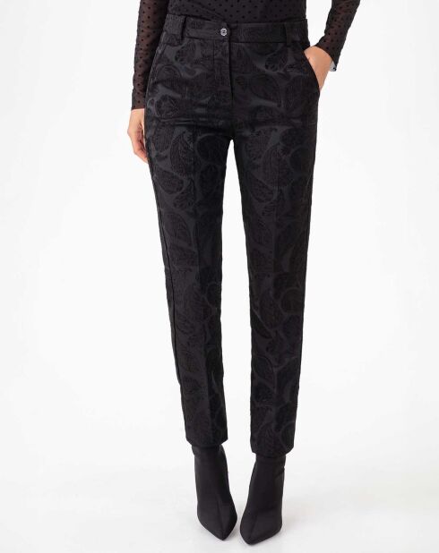 Pantalon Baker jacquard noir