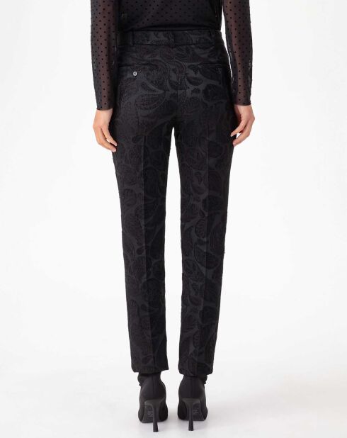 Pantalon Baker jacquard noir