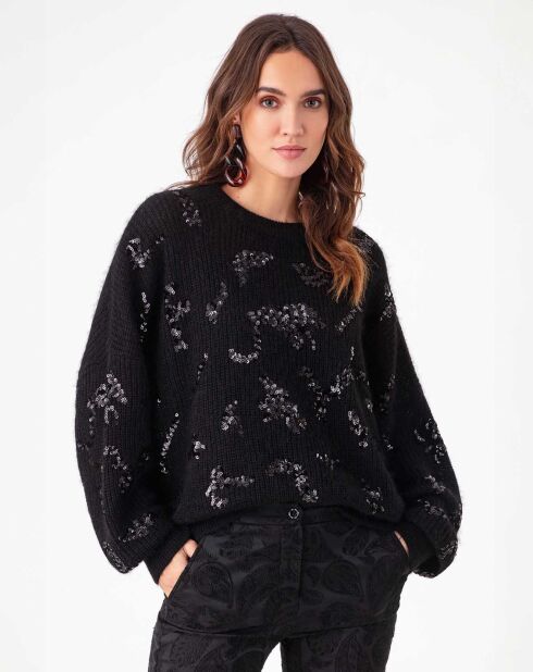 Pull en Alpaga mélangé Kay noir