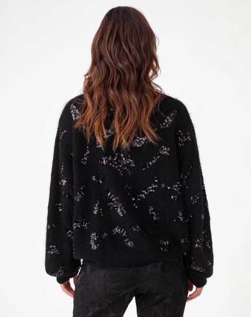 Pull en Alpaga mélangé Kay noir