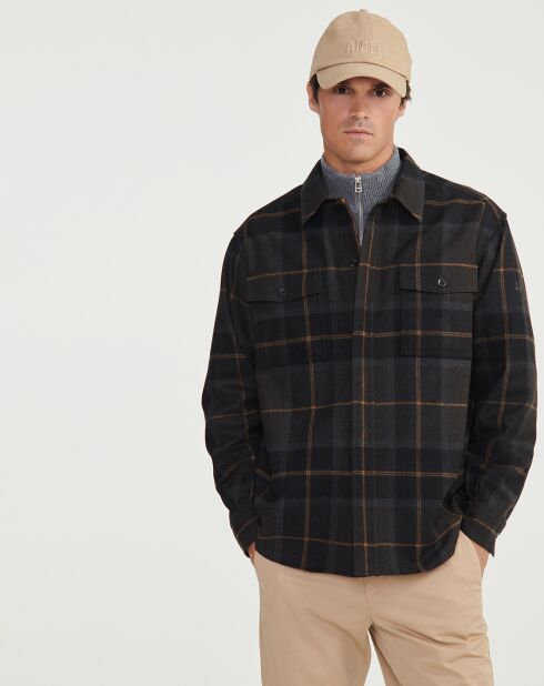 Chemise en Laine mélangée Aiw23Mshi002 ébène