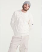 Pull en Laine & Coton Aiw23Mkni003 lait