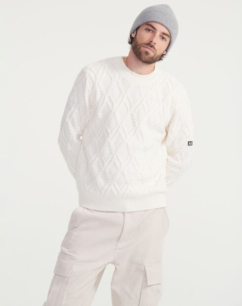Pull en Laine & Coton Aiw23Mkni003 lait