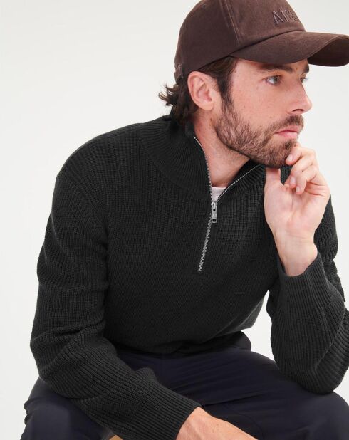 Pull en Laine mélangée Aiw23Mkni004 noir