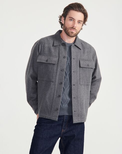 Chemise en Laine mélangée Aiw23Mshi001 grise