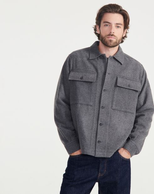 Chemise en Laine mélangée Aiw23Mshi001 grise