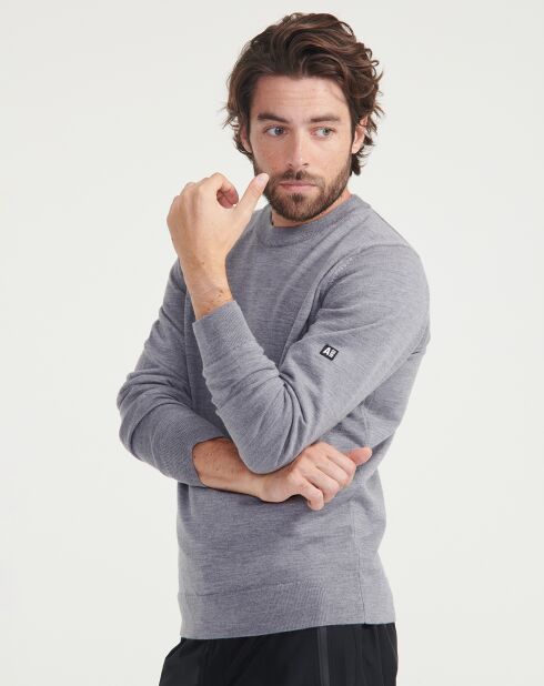 Pull 100% Laine Aiw23Mkni012 heather grey