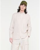 Chemise 100% Lin Ais24Mshi002 sable