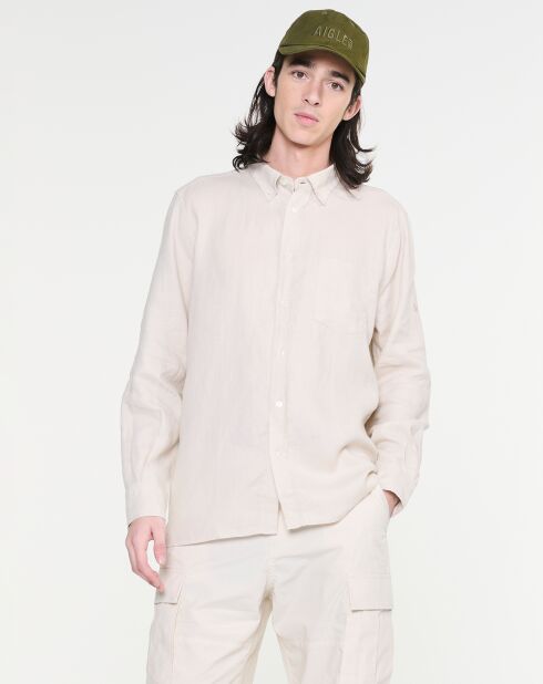 Chemise 100% Lin Ais24Mshi002 sable