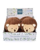 Chaussons Hérisson - Unicef marron