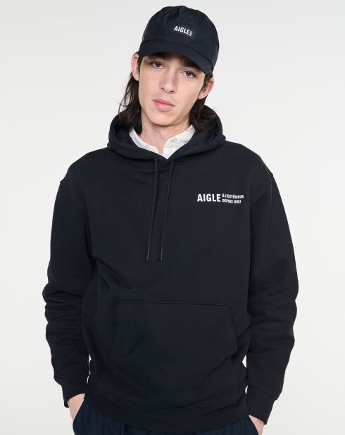 Sweat à capuche Ais24Mswe003 noir