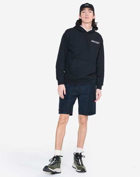 Sweat à capuche Ais24Mswe003 noir