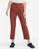 Pantalon en Lin mélangé Ais24Wbot016 sienne