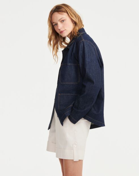 Veste en Coton Bio Ais23Wout024 brut denim