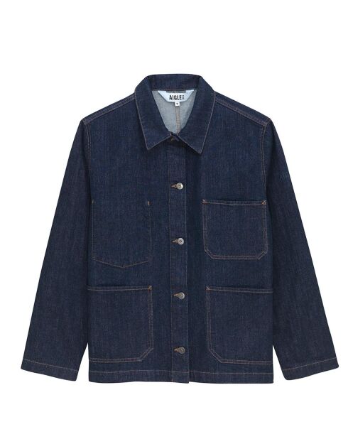 Veste en Coton Bio Ais23Wout024 brut denim