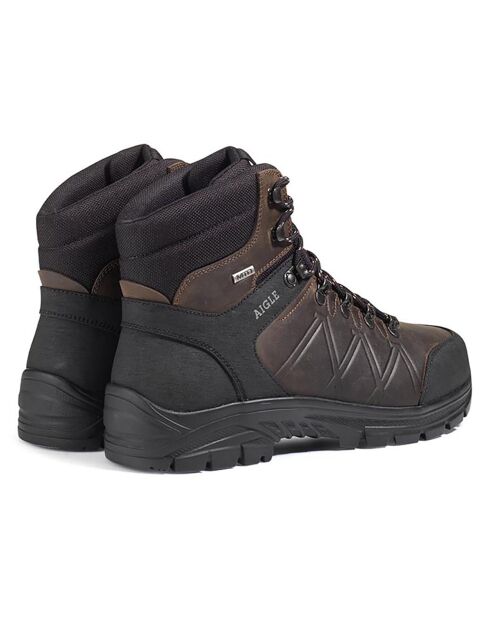 Chaussures de marche en Cuir Klippe marron foncé