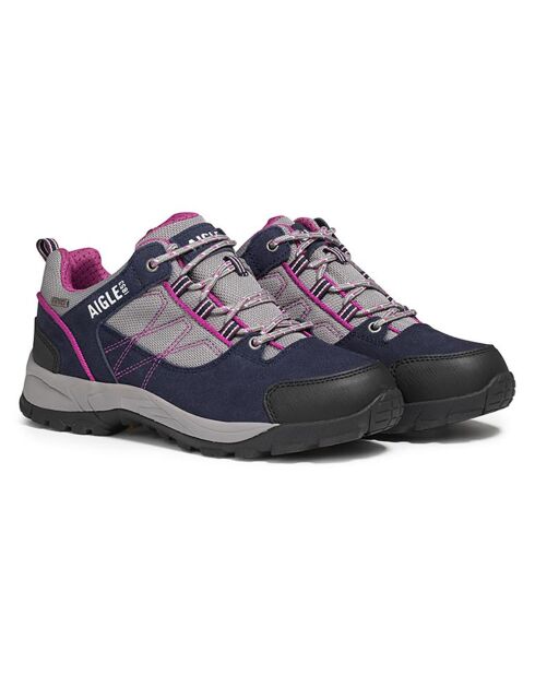 Chaussures de marche en Cuir Mooven Low Mtdw darknavy/dahlia