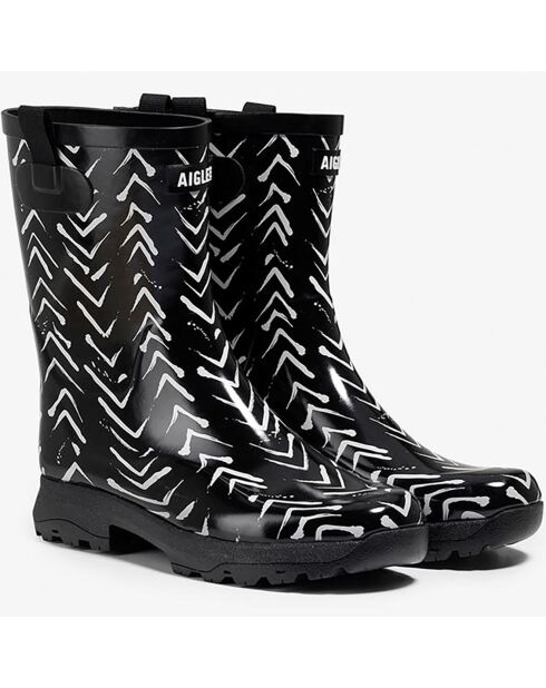 Bottes mid cut Alya Print chevron