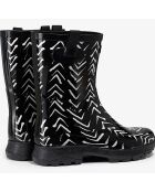 Bottes mid cut Alya Print chevron