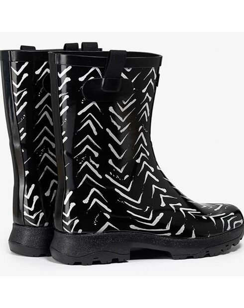 Bottes mid cut Alya Print chevron