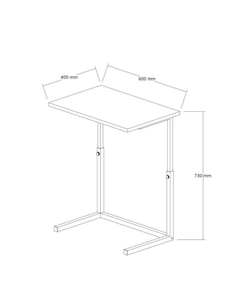 Bureau d'appoint Sparkle pin atlantique - 60x47-73x40 cm