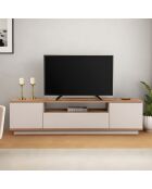 Meuble TV Veramont cashmere/pin atlantique - 180x44.6x44.5 cm