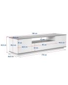 Meuble TV Veramont cashmere/pin atlantique - 180x44.6x44.5 cm