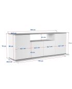 Buffet Arista cashmere/pin atlantique - 180x75x44.5 cm