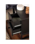 Table de chevet Glimmer bois noir/noir - 45.2x50x29.5 cm
